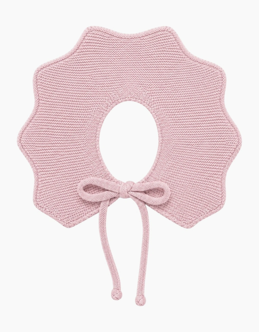 Powder Pink Knit Tie Collar