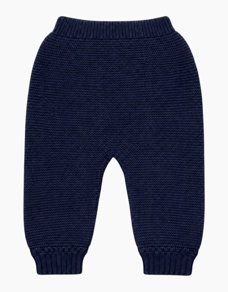 Navy Knit Trousers