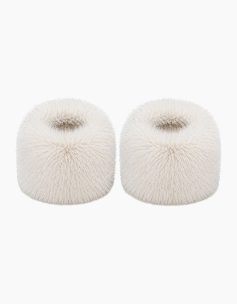 Ivory Real Fur Cuffs