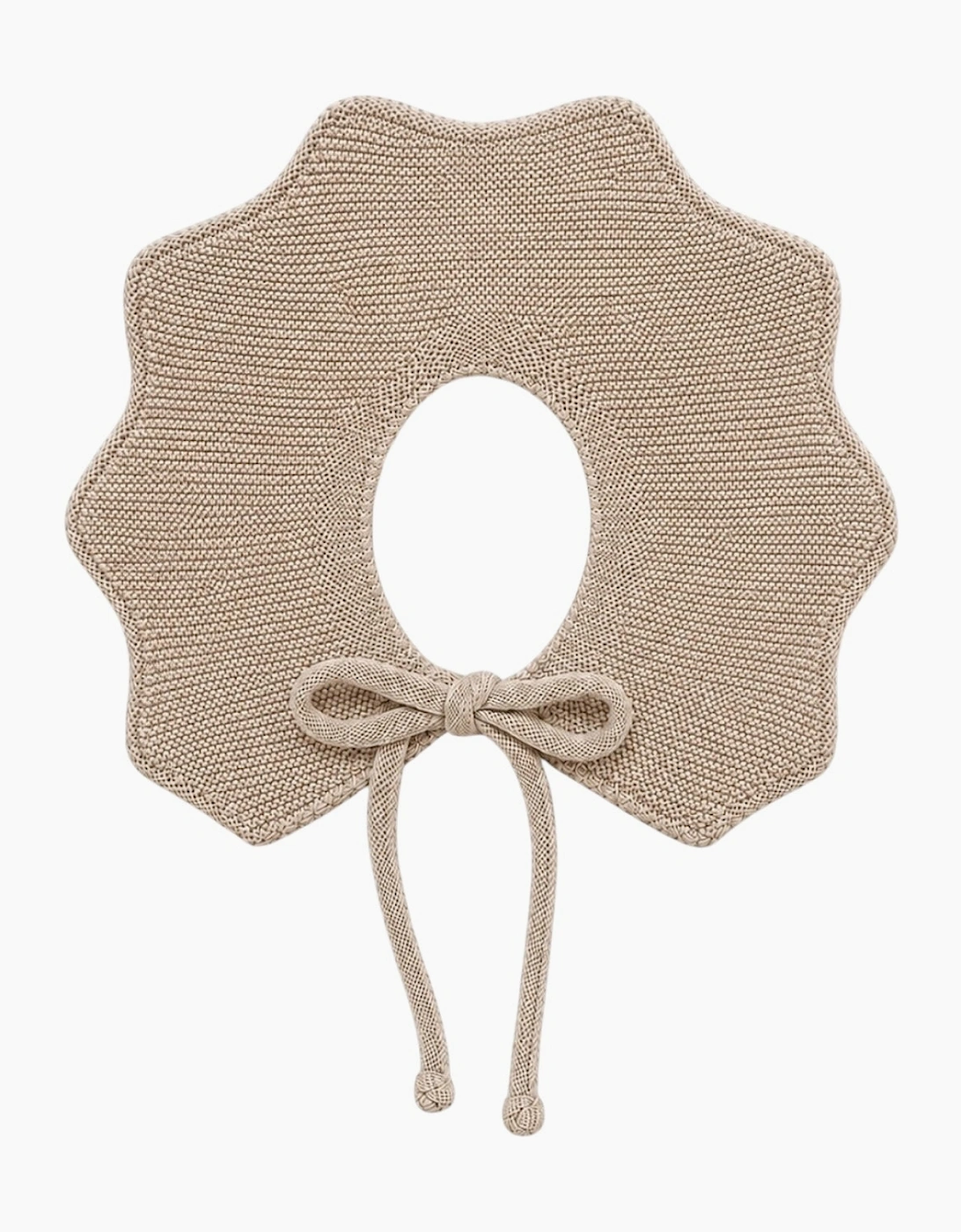 Deep Sand Knit Tie Collar