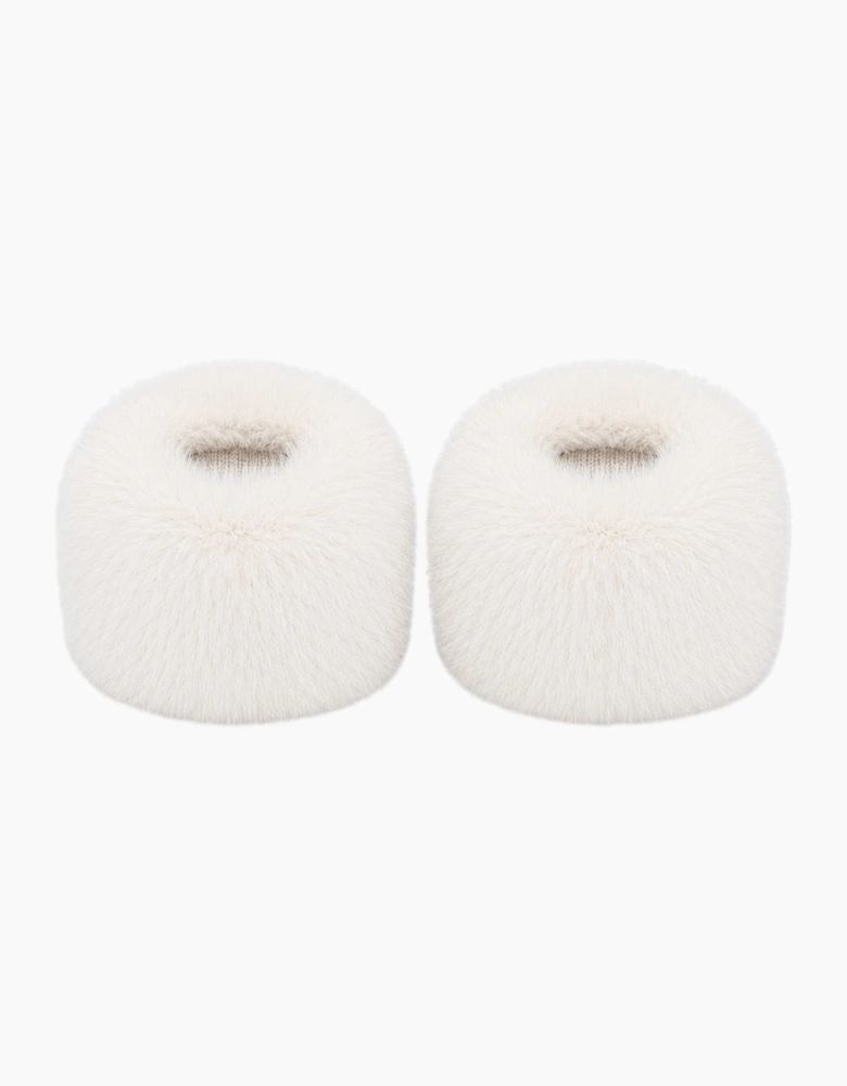 Ivory Faux Fur Cuffs