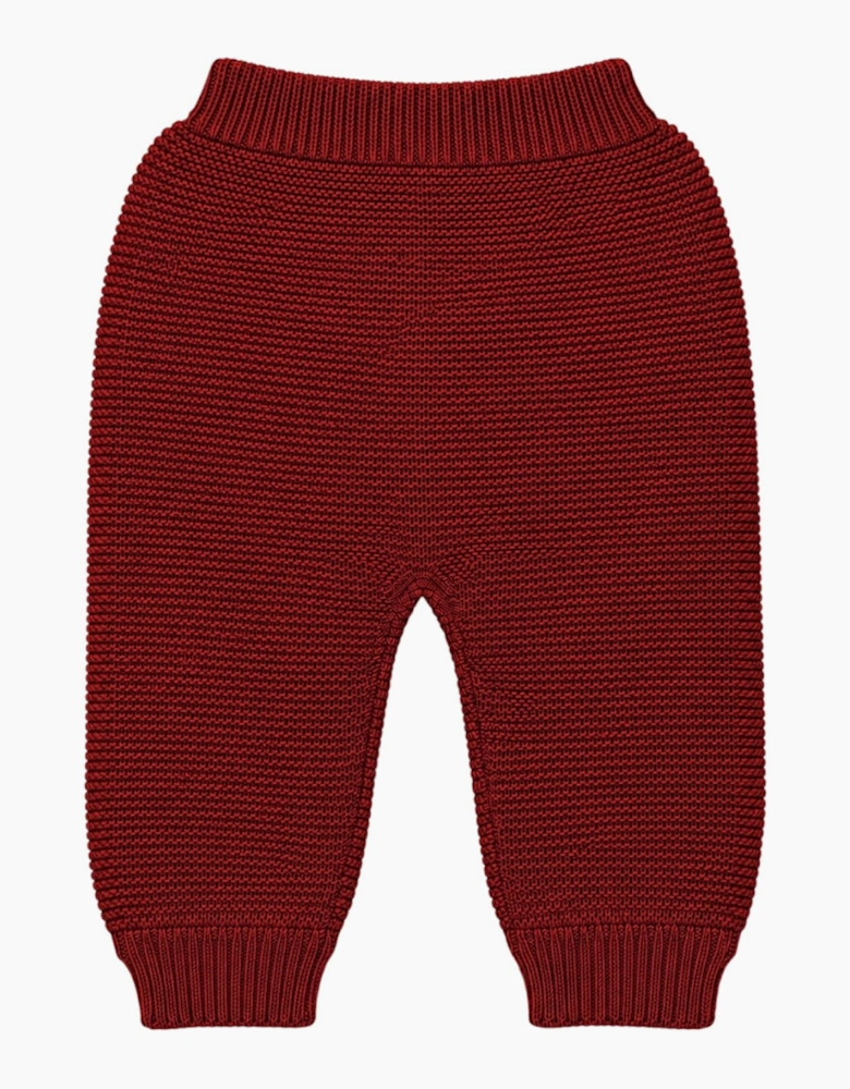 Dark Red Knit Trousers