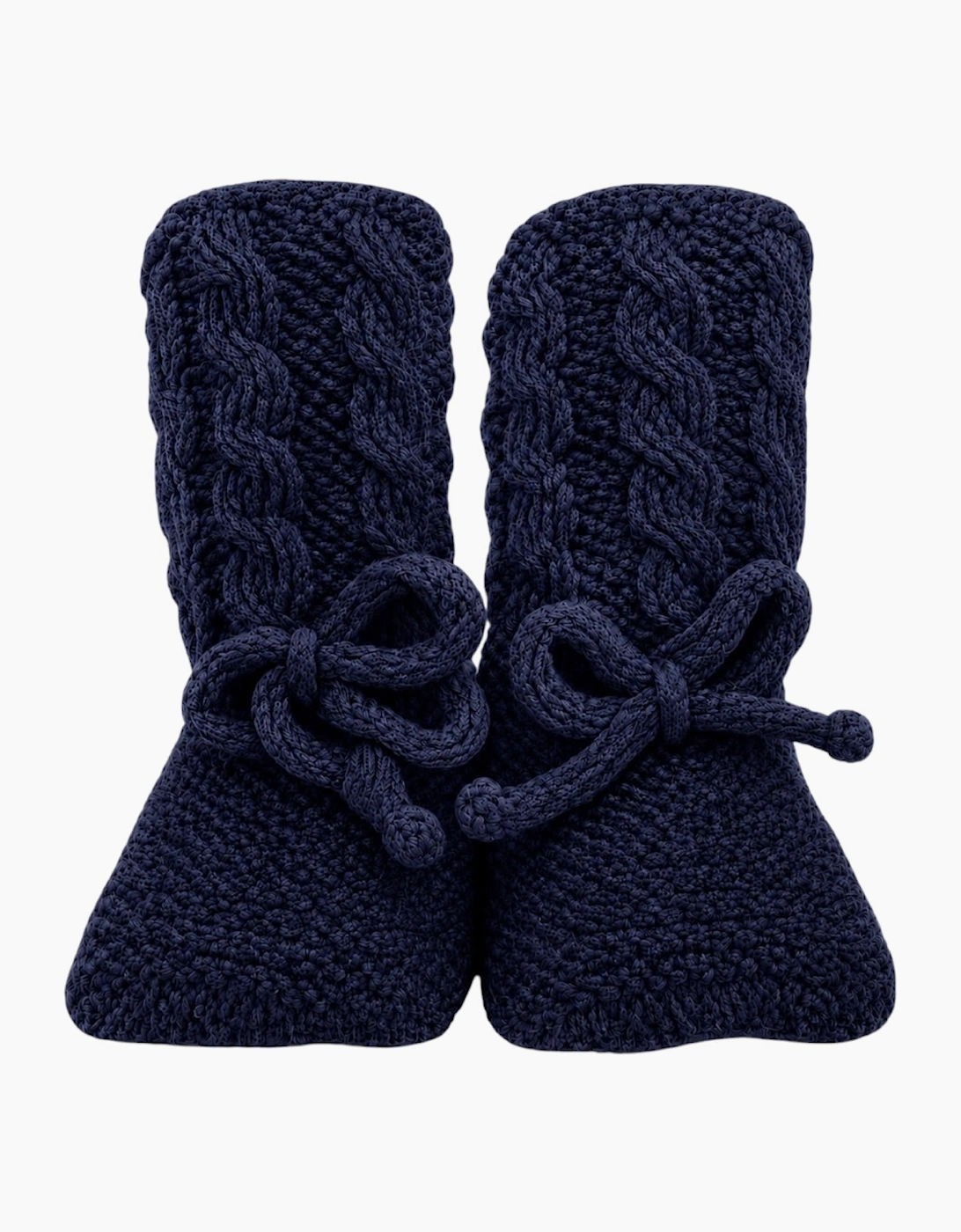 Navy Knit Booties