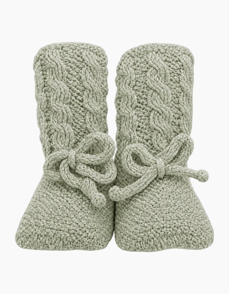 Soft Green Knit Booties