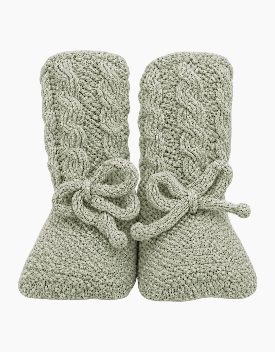 Soft Green Knit Booties