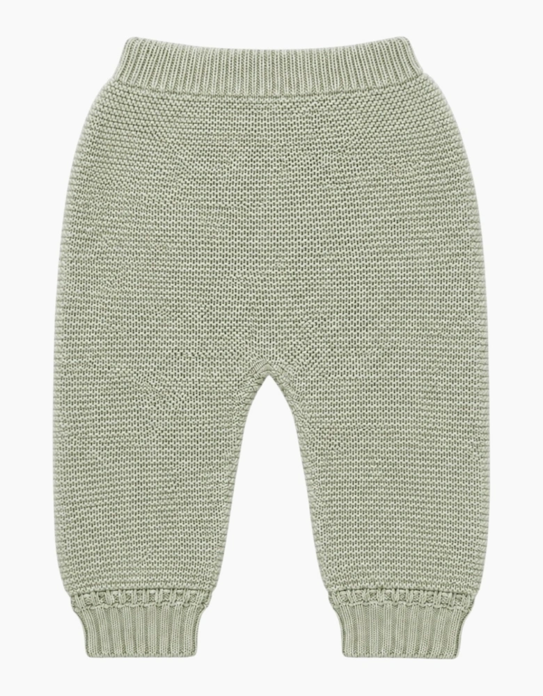 Soft Green Knit Trousers