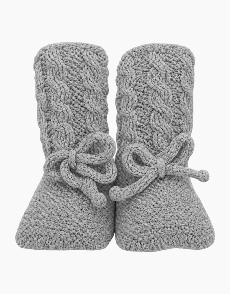 Grey Knit Booties