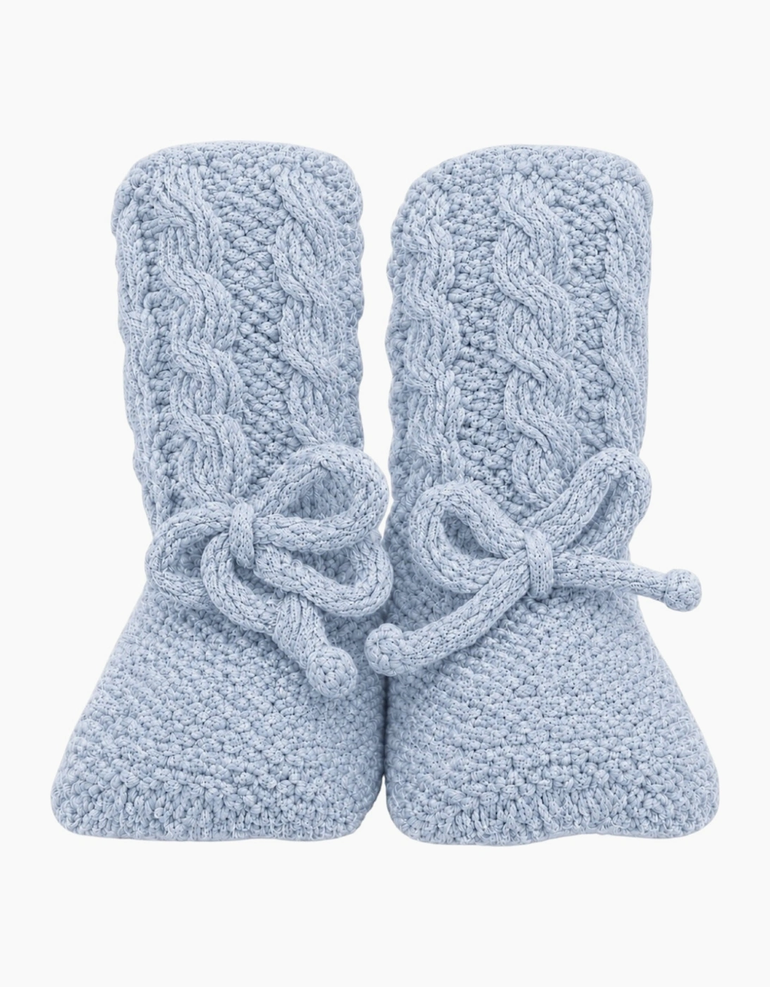 Powder Blue Knit Booties