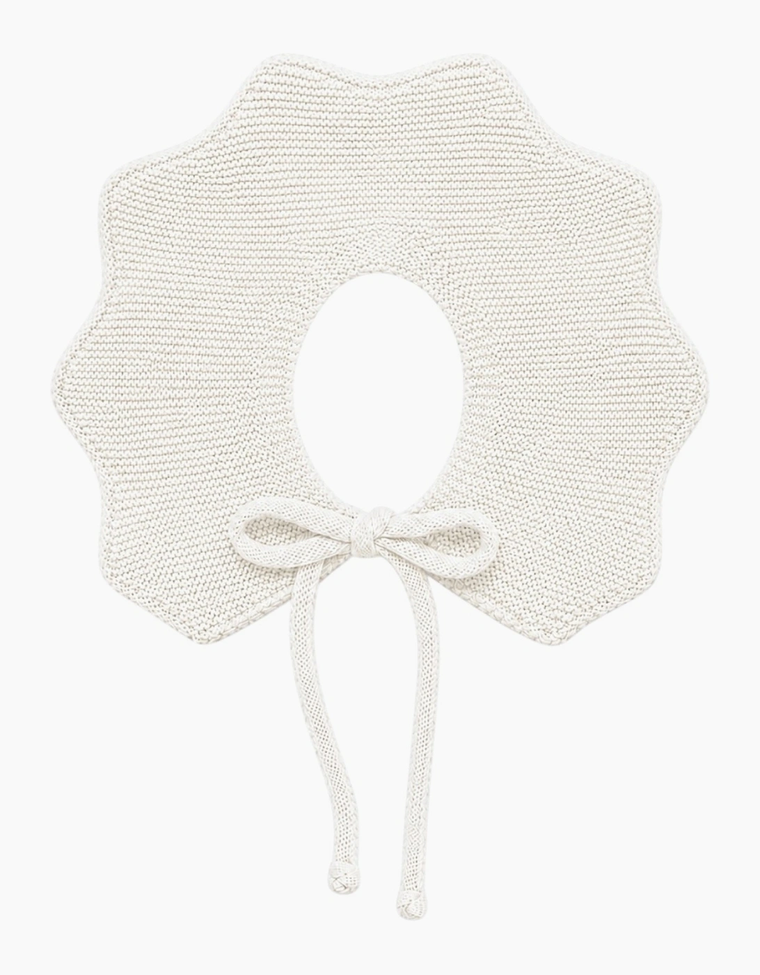 Ivory Knit Tie Collar