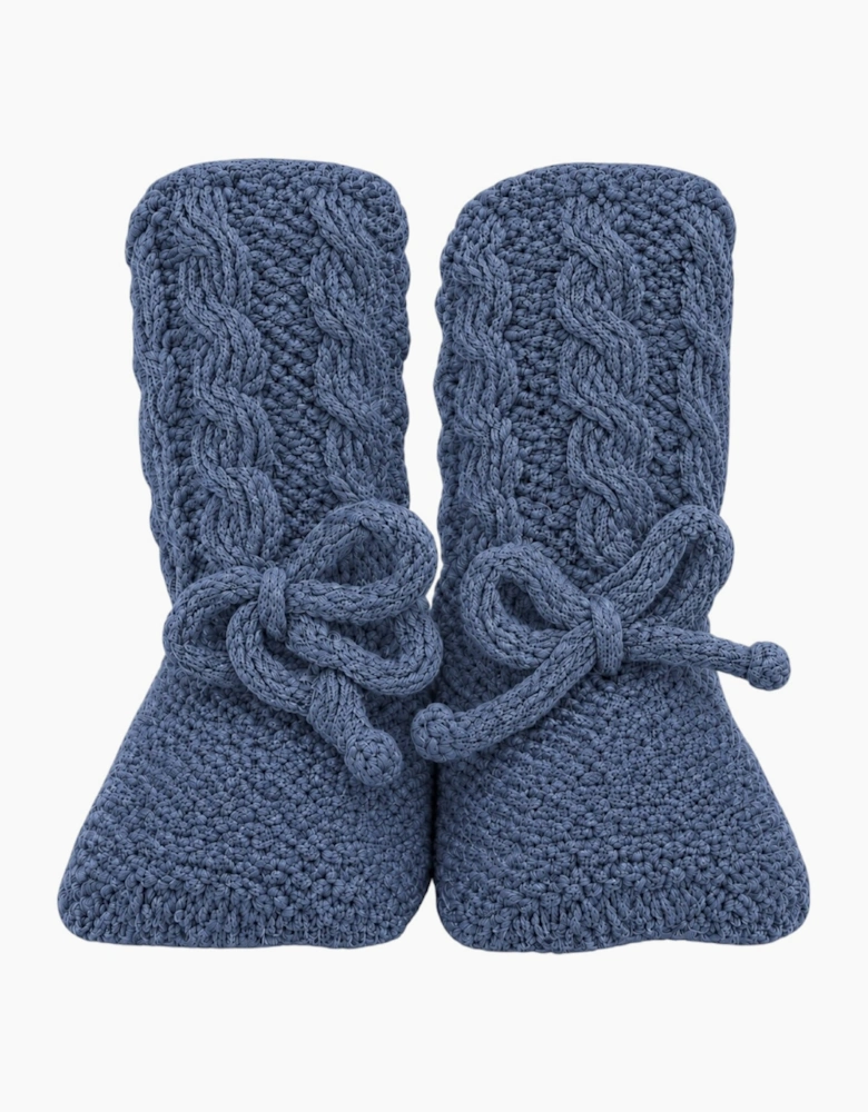 Bruma Blue Knit Booties