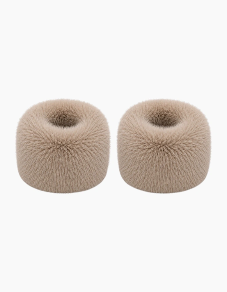 Deep Sand Faux Fur Cuffs