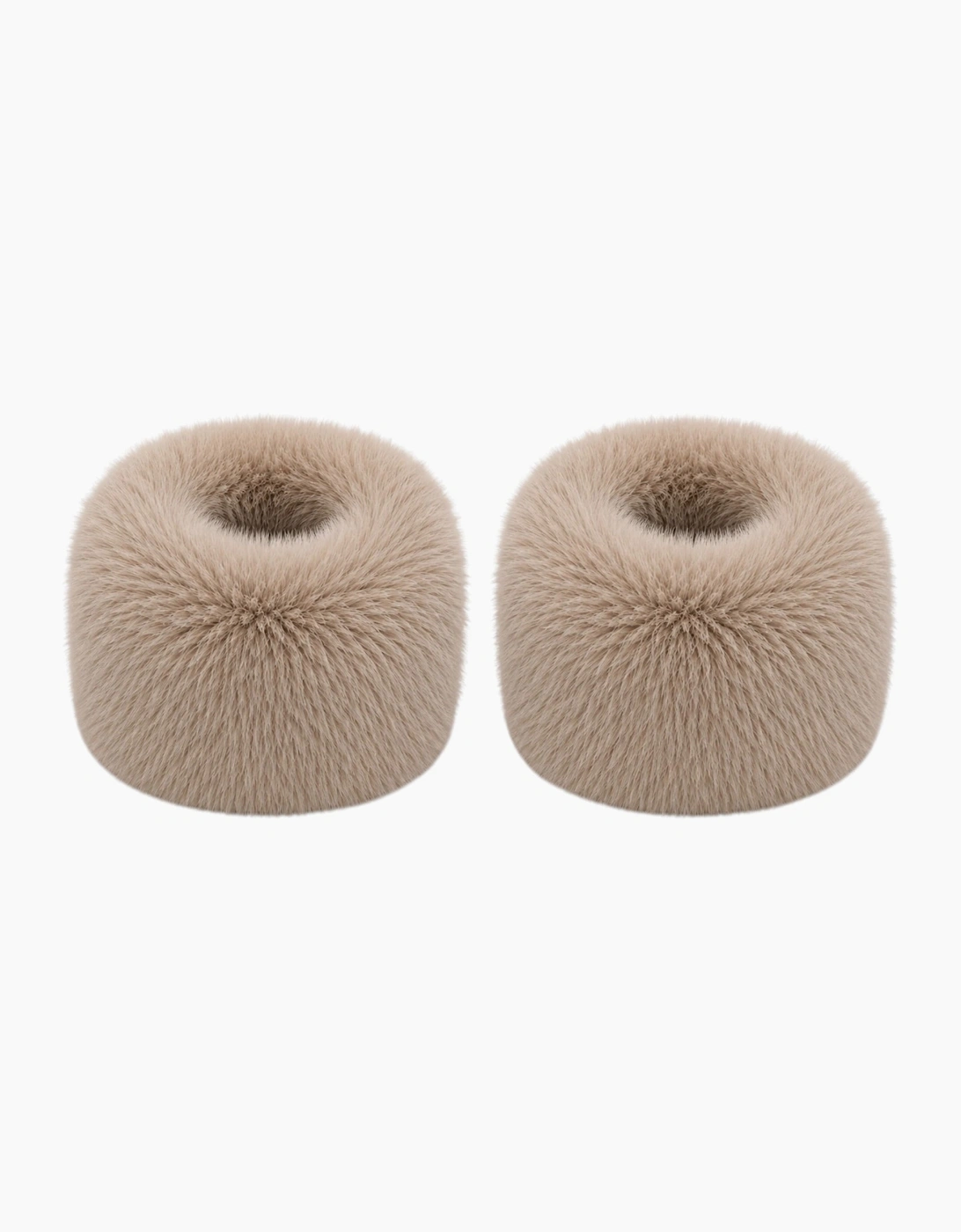 Deep Sand Faux Fur Cuffs