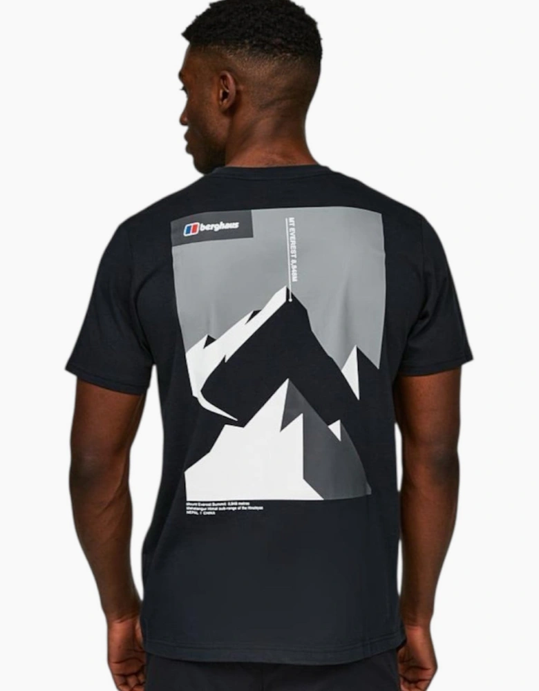 Berghaus Mens Everest Landmark Mountain Ridge Graphic T Shirt in Black