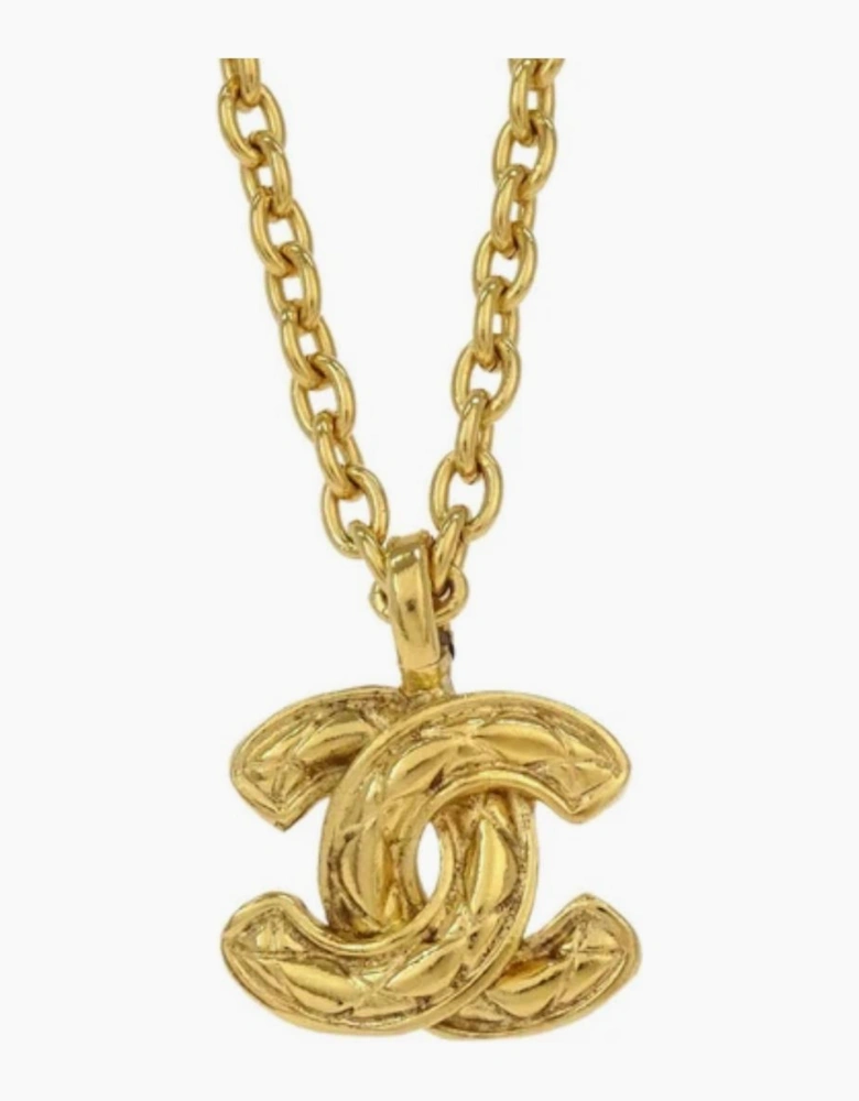 Chanel CC Chain Pendant Necklace gold