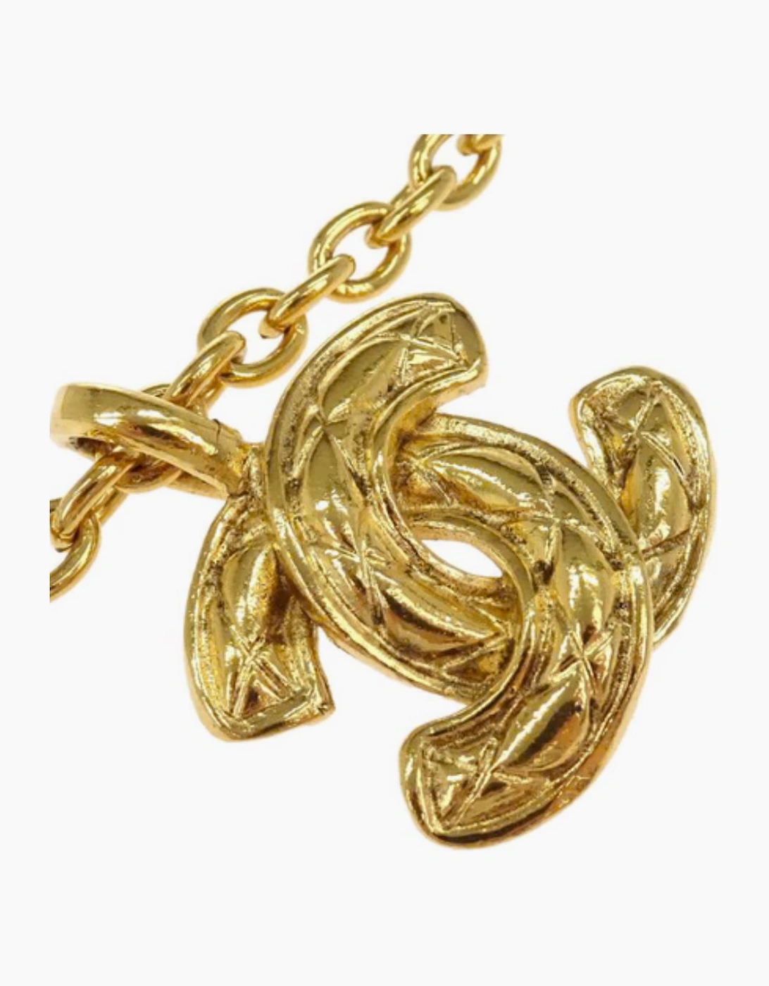 Chanel CC Chain Pendant Necklace gold