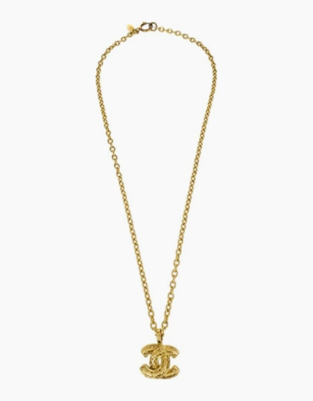 Chanel CC Chain Pendant Necklace gold