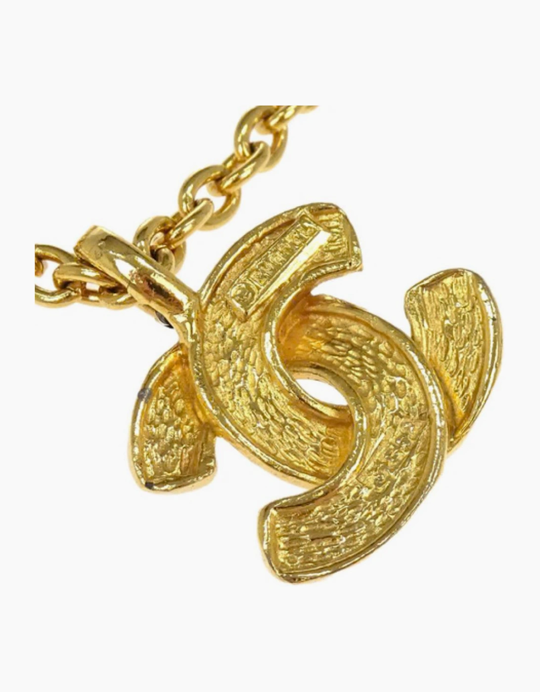 Chanel CC Chain Pendant Necklace gold