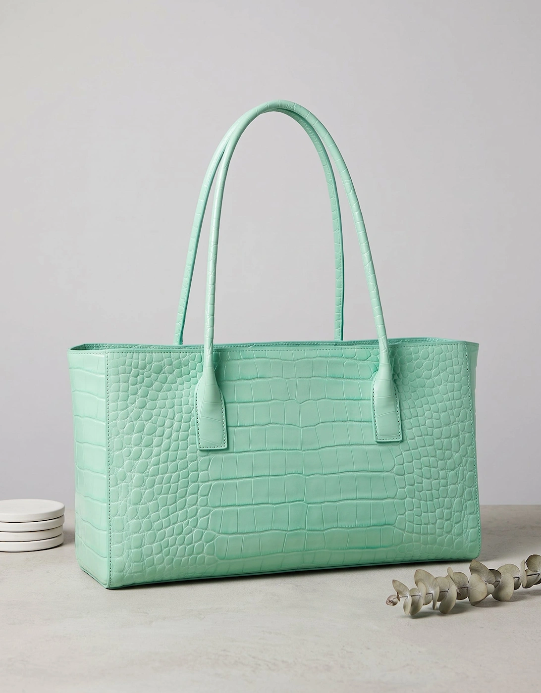 Chanel small tote Crocodile Embossed Calfskin & Gold-Tone Metal Green