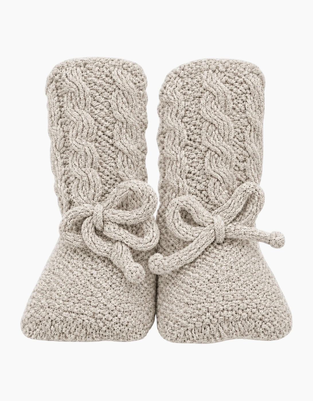 Light Camel Knit Booties