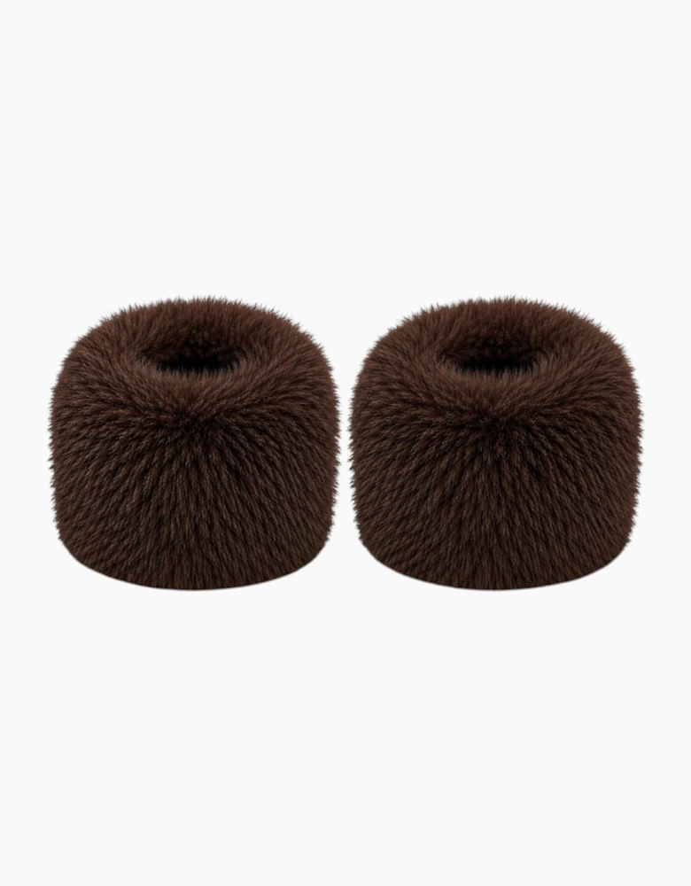 Chocolate Brown Faux Fur Cuffs