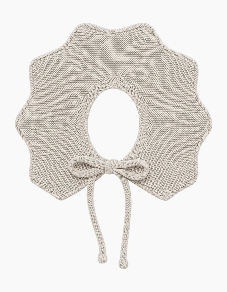 Light Camel Knit Tie Collar