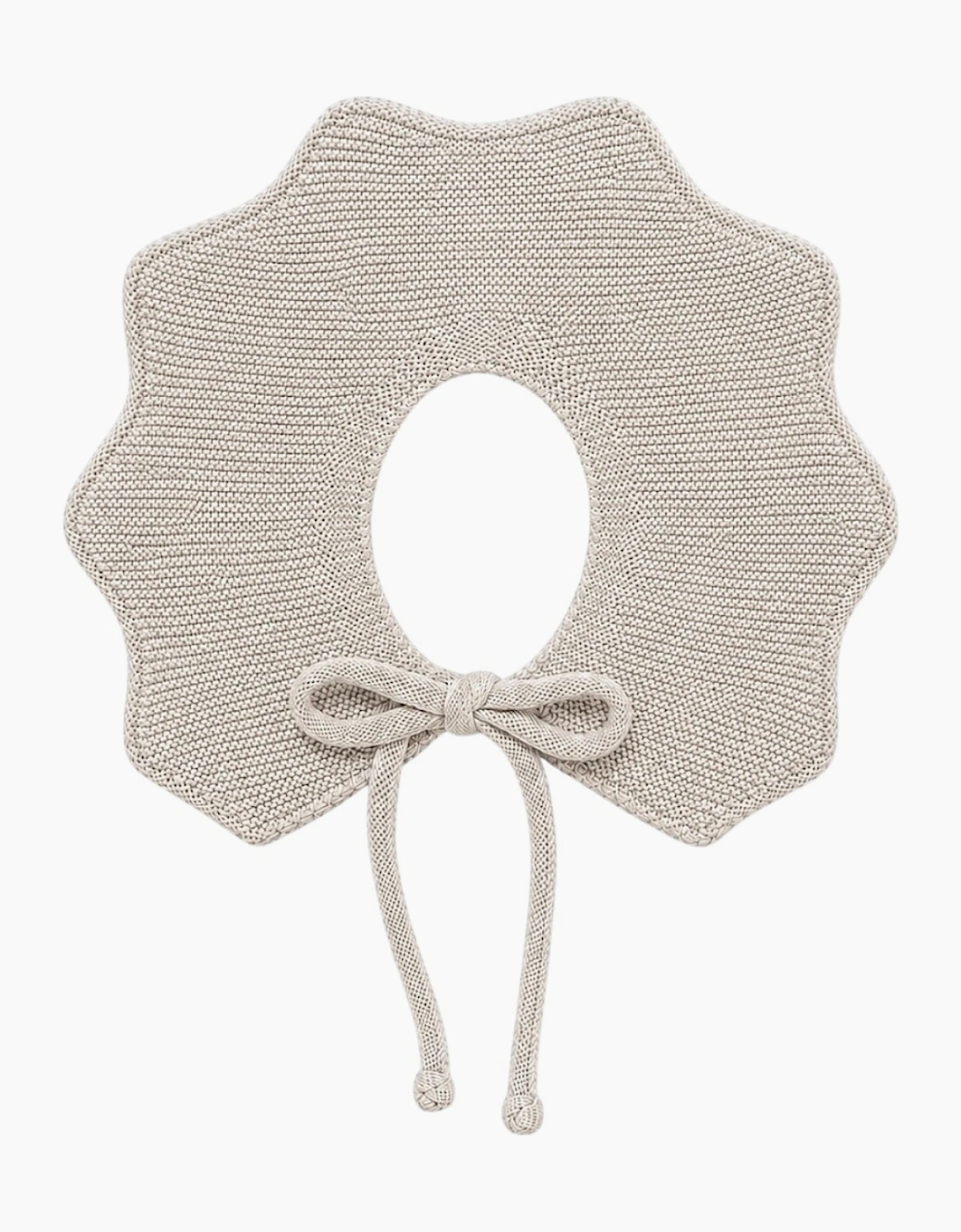 Light Camel Knit Tie Collar