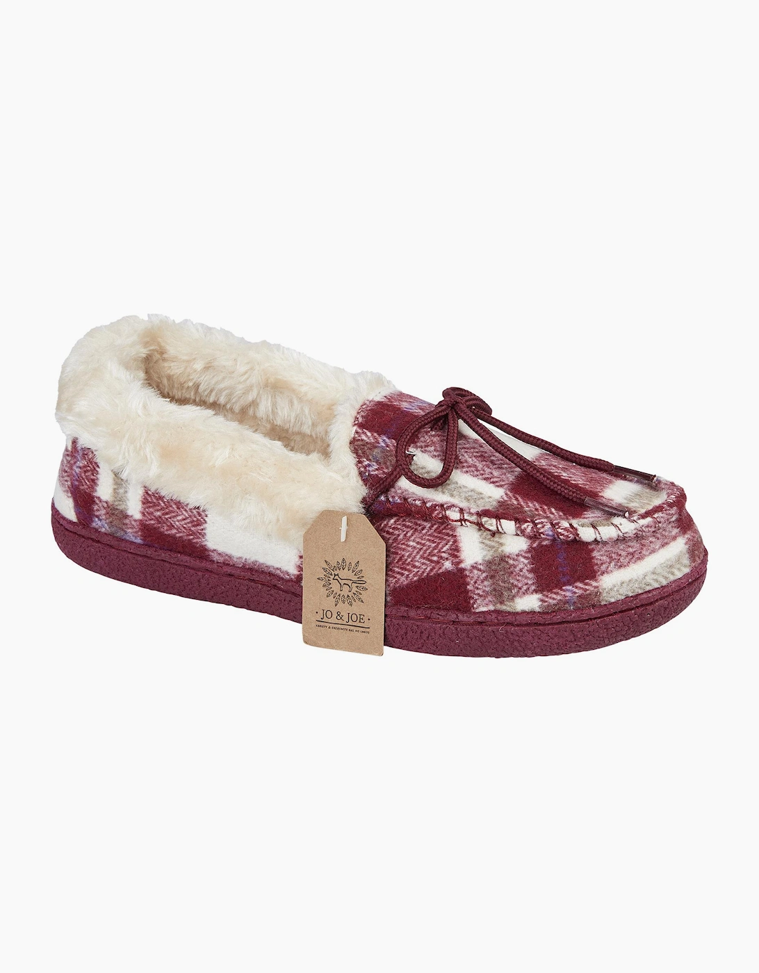 Jo & Joe PEMBROKE Womens Moccasin Slippers Cherry