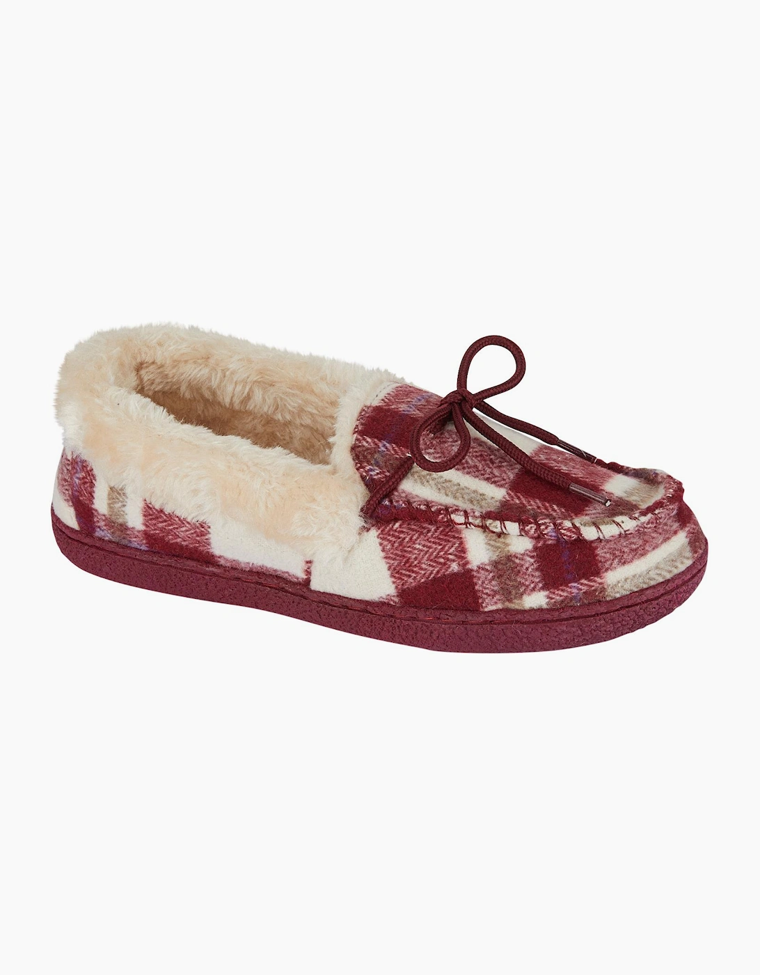 Jo & Joe PEMBROKE Womens Moccasin Slippers Cherry