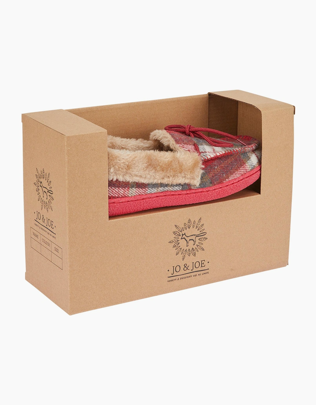 Jo & Joe PEMBROKE Womens Moccasin Slippers Festive Red