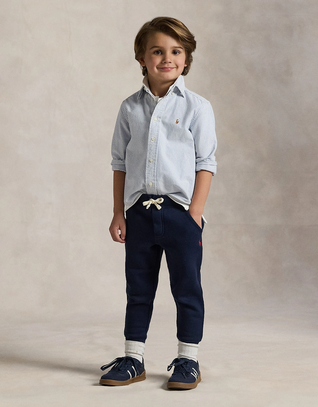 Ralph Lauren Baby Boys Fleece Joggers in Navy