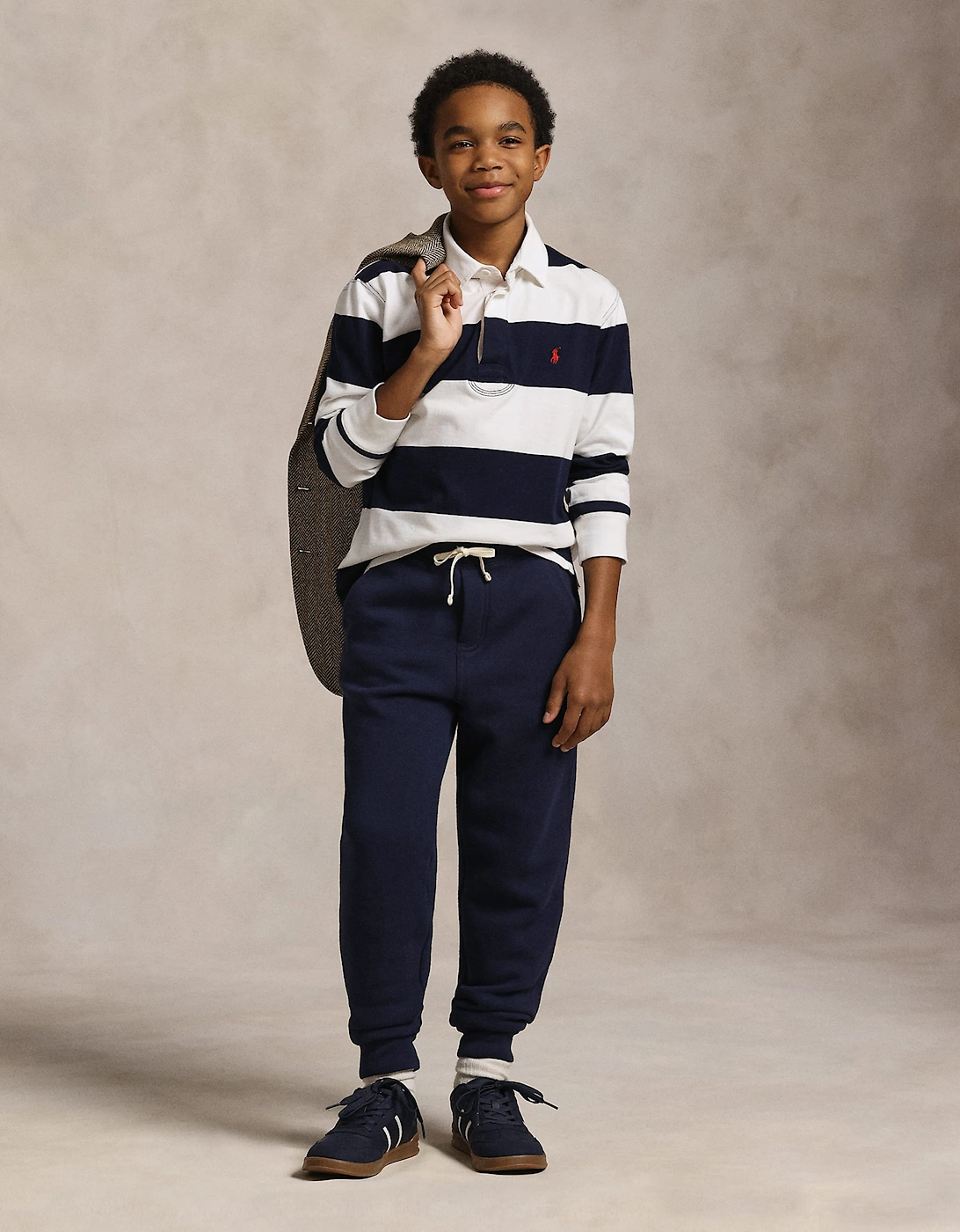 Ralph Lauren Boys Logo Joggers in Navy