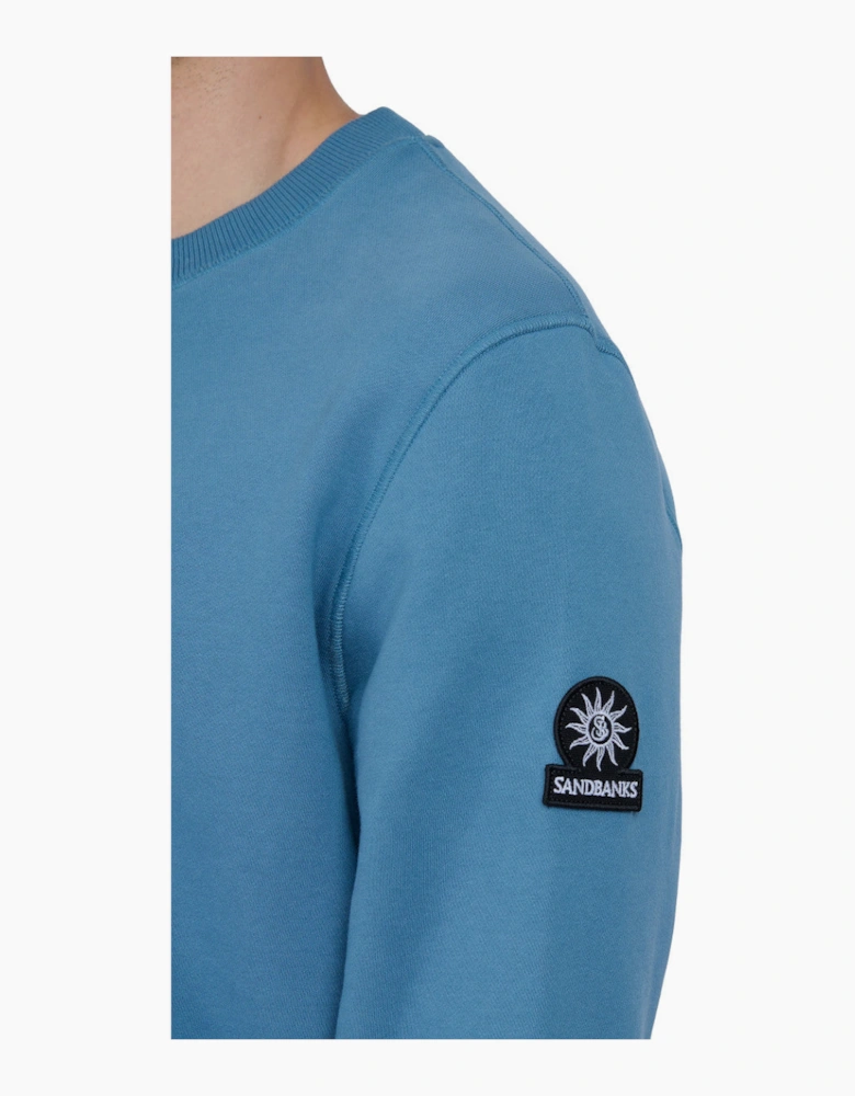Sandbanks Badge Logo Sweatshirt Teal