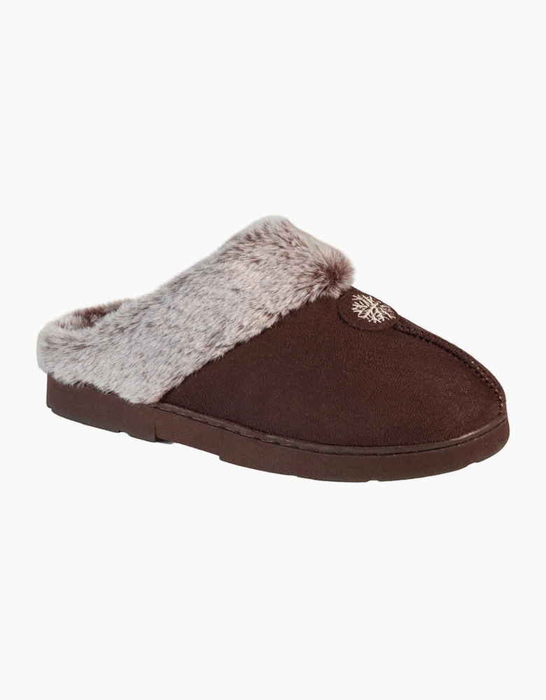 Jo & Joe SPLENDOUR Womens Mule Slippers Chocolate