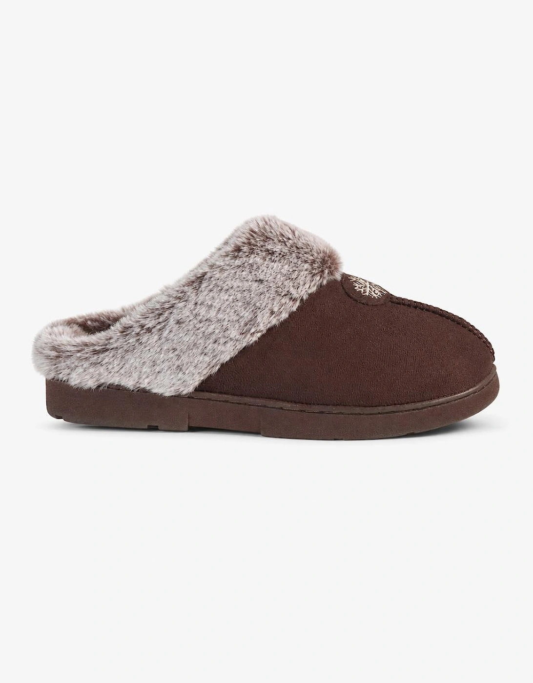 Jo & Joe SPLENDOUR Womens Mule Slippers Chocolate