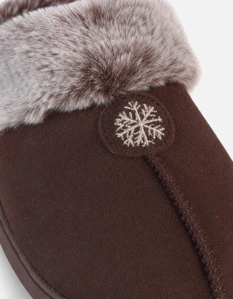 Jo & Joe SPLENDOUR Womens Mule Slippers Chocolate