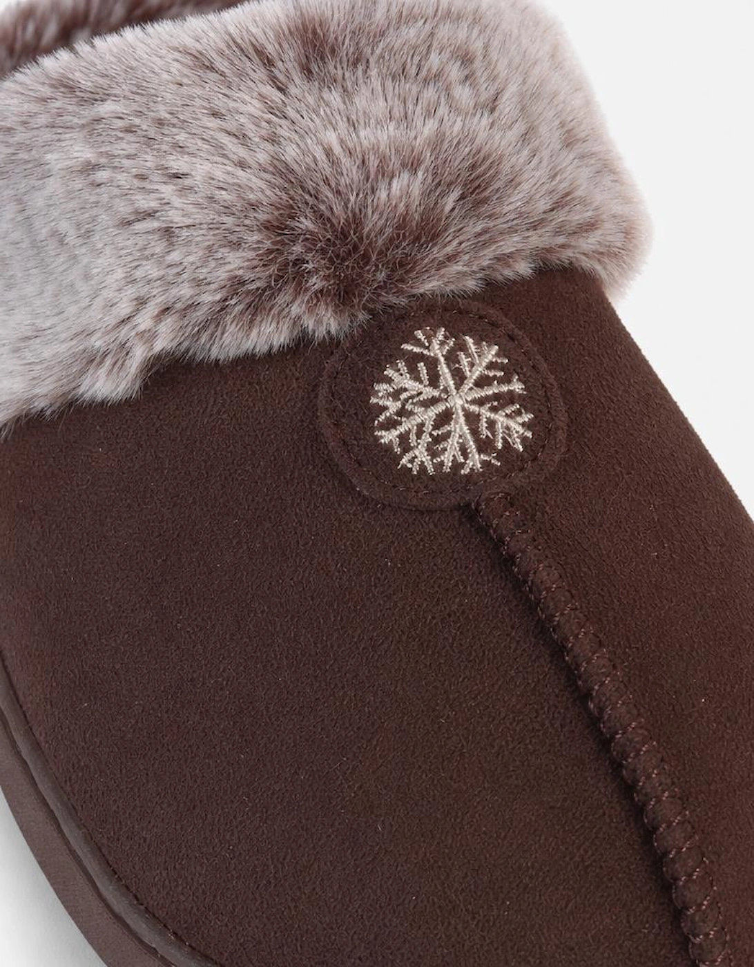 Jo & Joe SPLENDOUR Womens Mule Slippers Chocolate