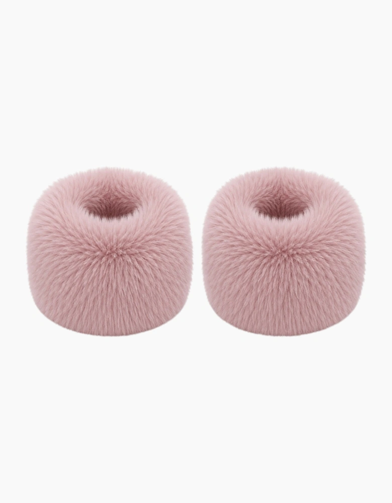 Powder Pink Faux Fur Cuffs