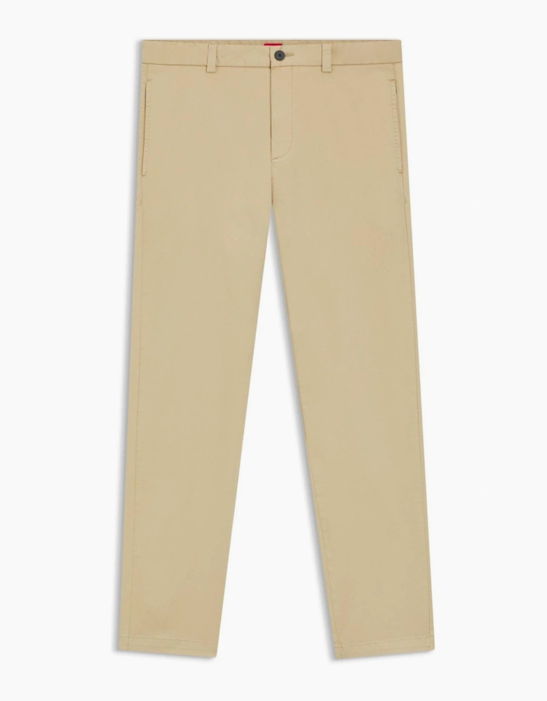 Solid Mid Rise Slim Five Pocket Chinos