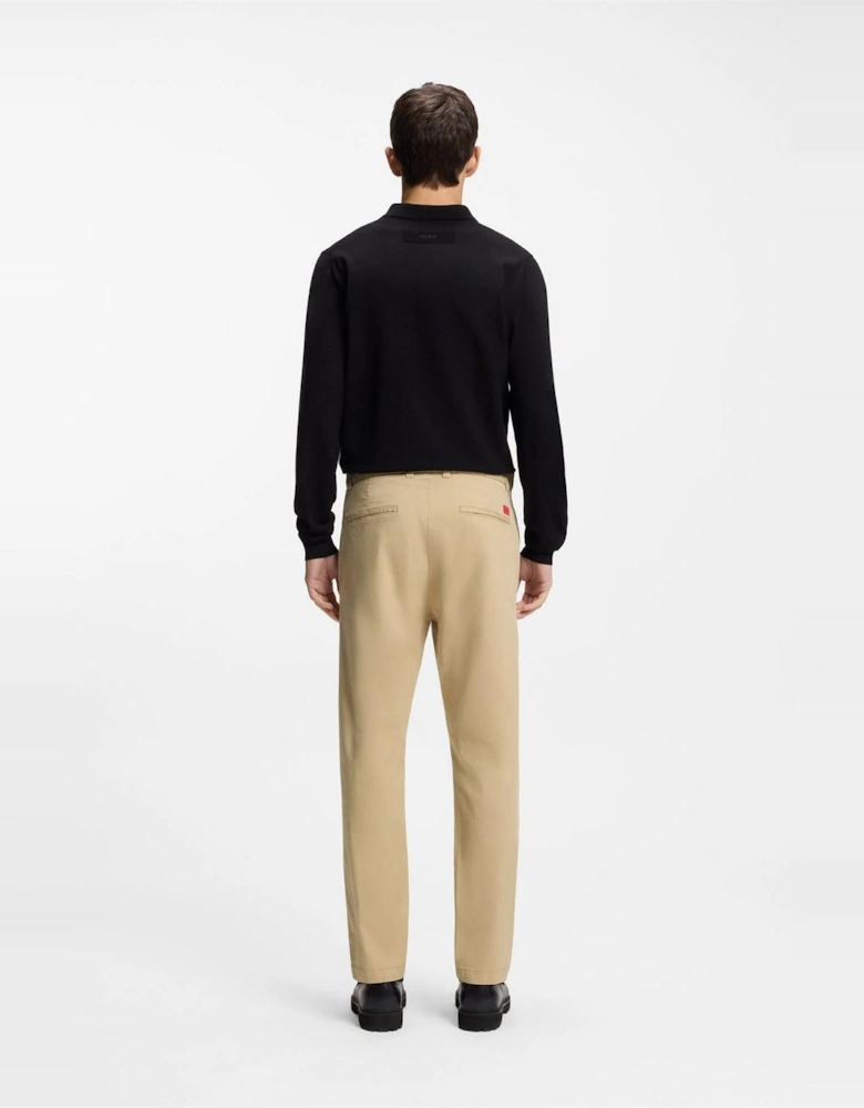 Solid Mid Rise Slim Five Pocket Chinos