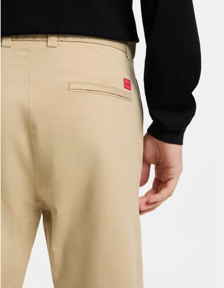 Solid Mid Rise Slim Five Pocket Chinos