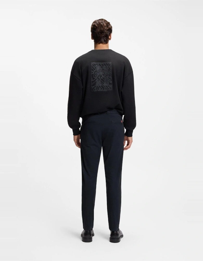 Solid Mid Rise Slim Five Pocket Chinos