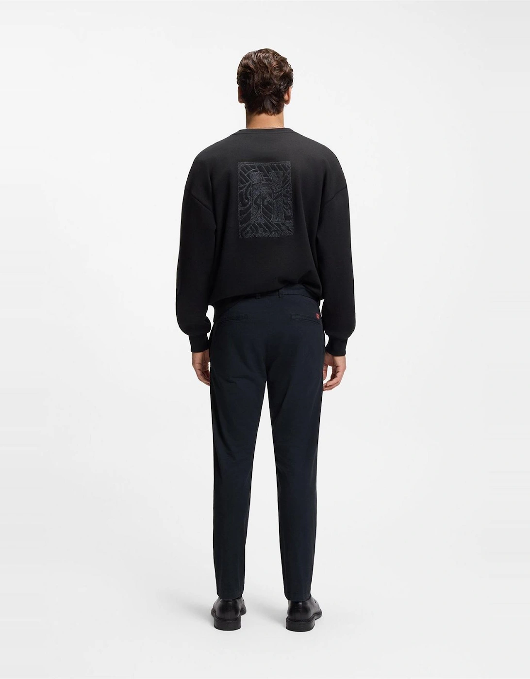 Solid Mid Rise Slim Five Pocket Chinos