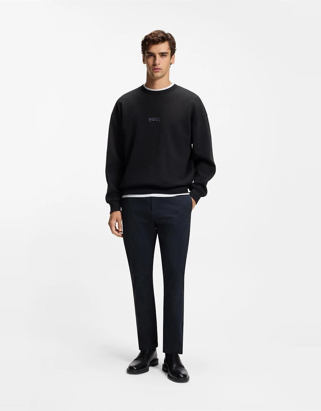 Solid Mid Rise Slim Five Pocket Chinos