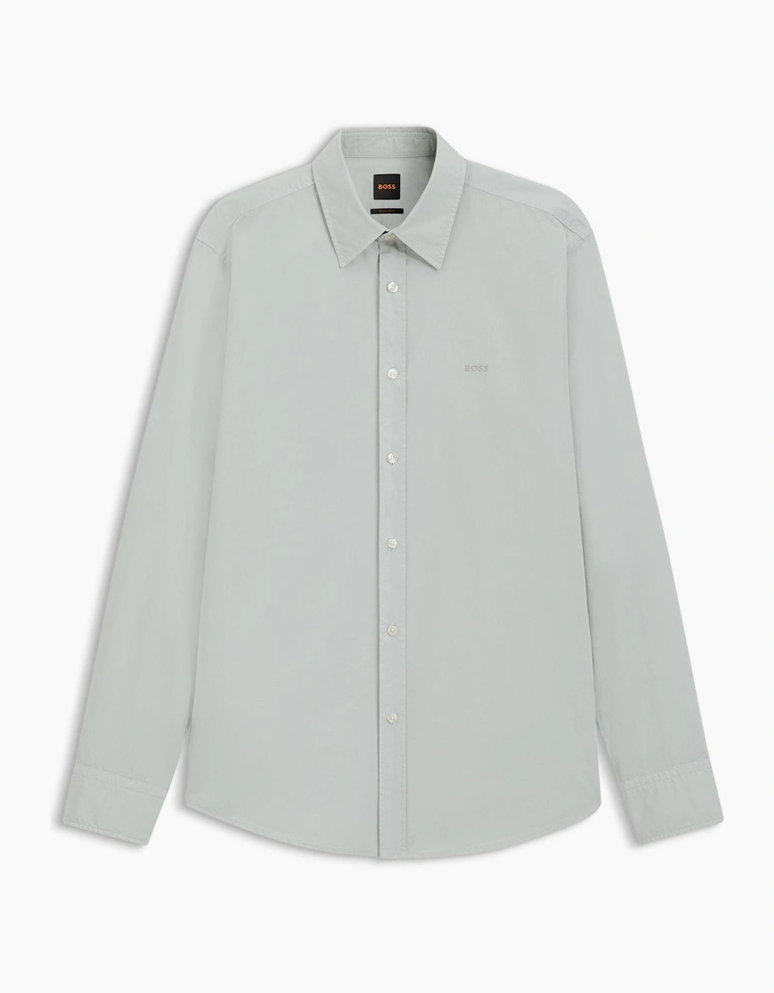 Collared Neck Shirt Collar Long Sleeve Regular Fit Shirt