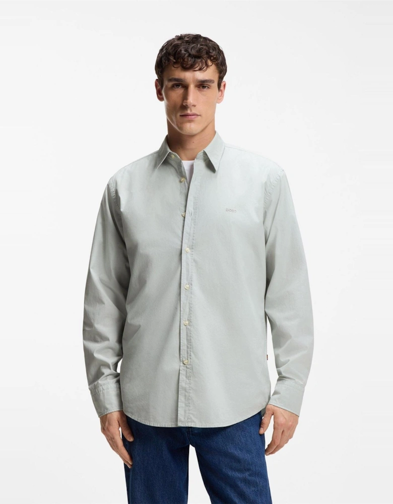 Collared Neck Shirt Collar Long Sleeve Regular Fit Shirt