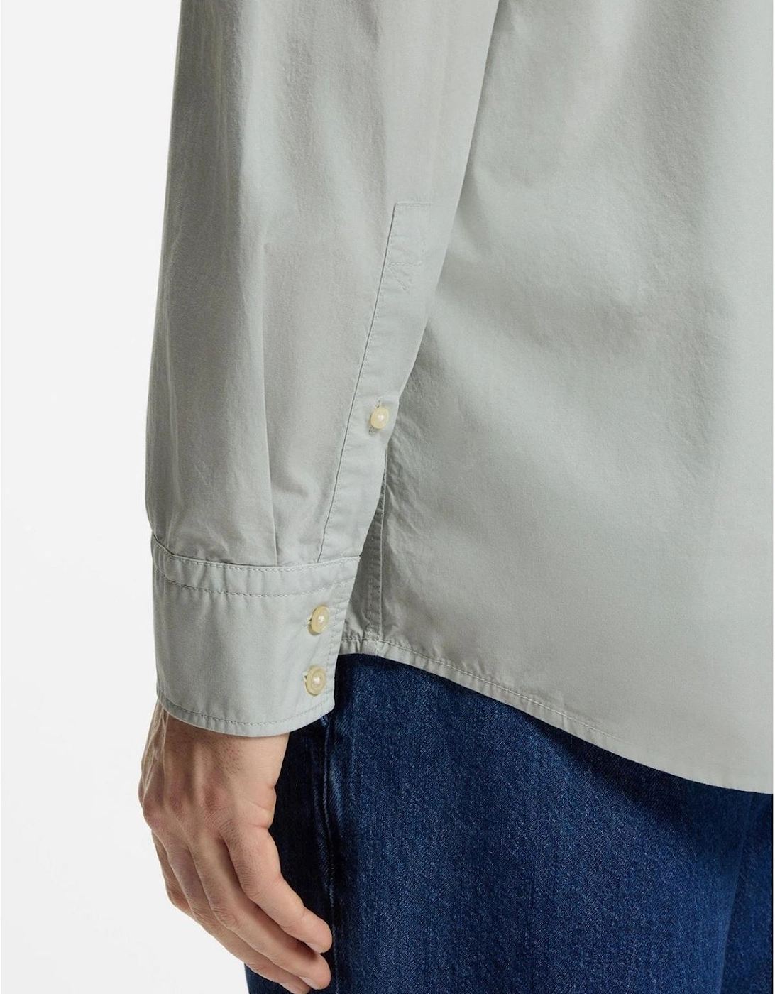 Collared Neck Shirt Collar Long Sleeve Regular Fit Shirt