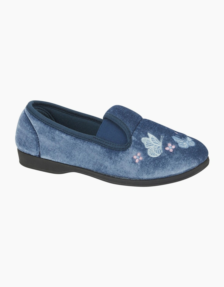 Jo & Joe CHERISH Womens Full Slippers Navy