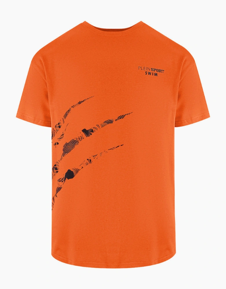 Plein Sport Scratch Logo Orange Fluo T-Shirt