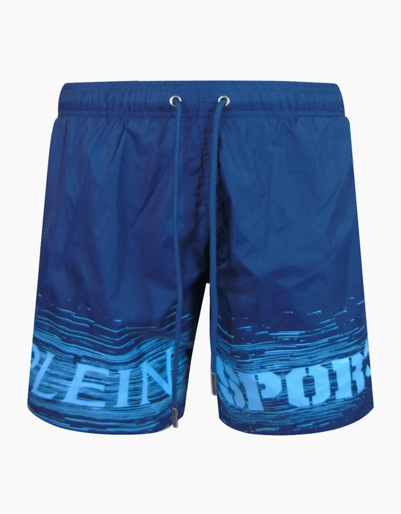 Plein Sport Shade Logo Medium Boardshort Navy Blue Swim Shorts