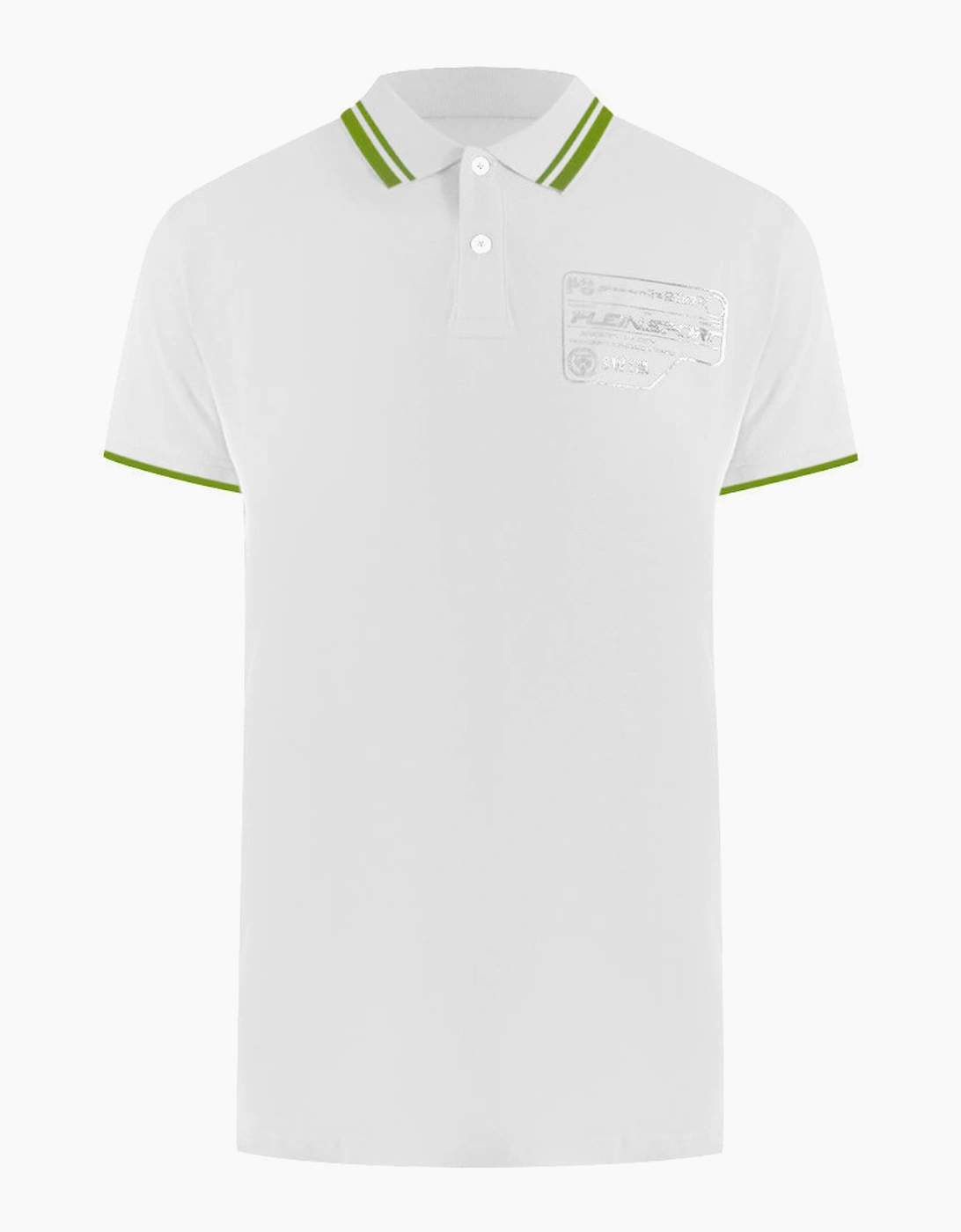 Philipp Plein Men's Plein Sport Performance Logo Stretch White Polo Shirt